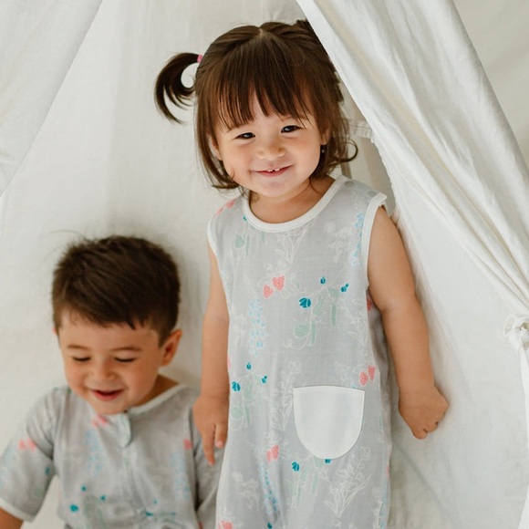 Two Brand New Bamboo Pima Sleeveless Rompers by Nest Design - Picture 4 of 16